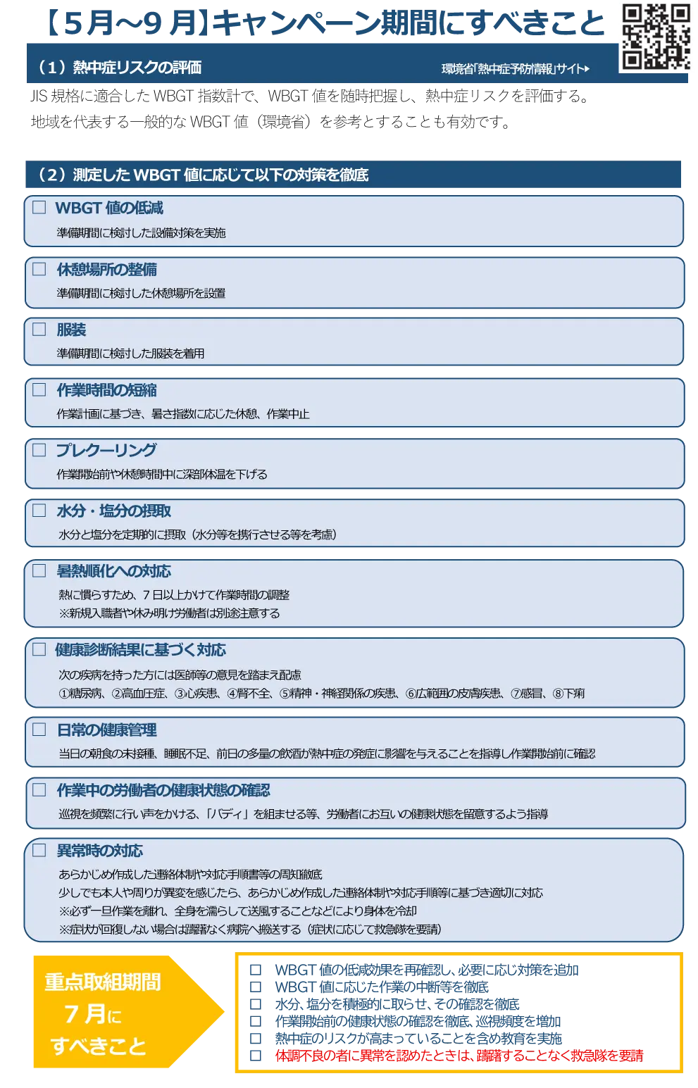 「STOP！熱中症」クールワークキャンペーン