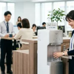 オフィスでのウォーターサーバーの置いてある雰囲気